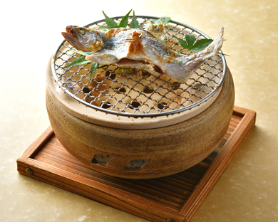 朝活きじめした清流の魚